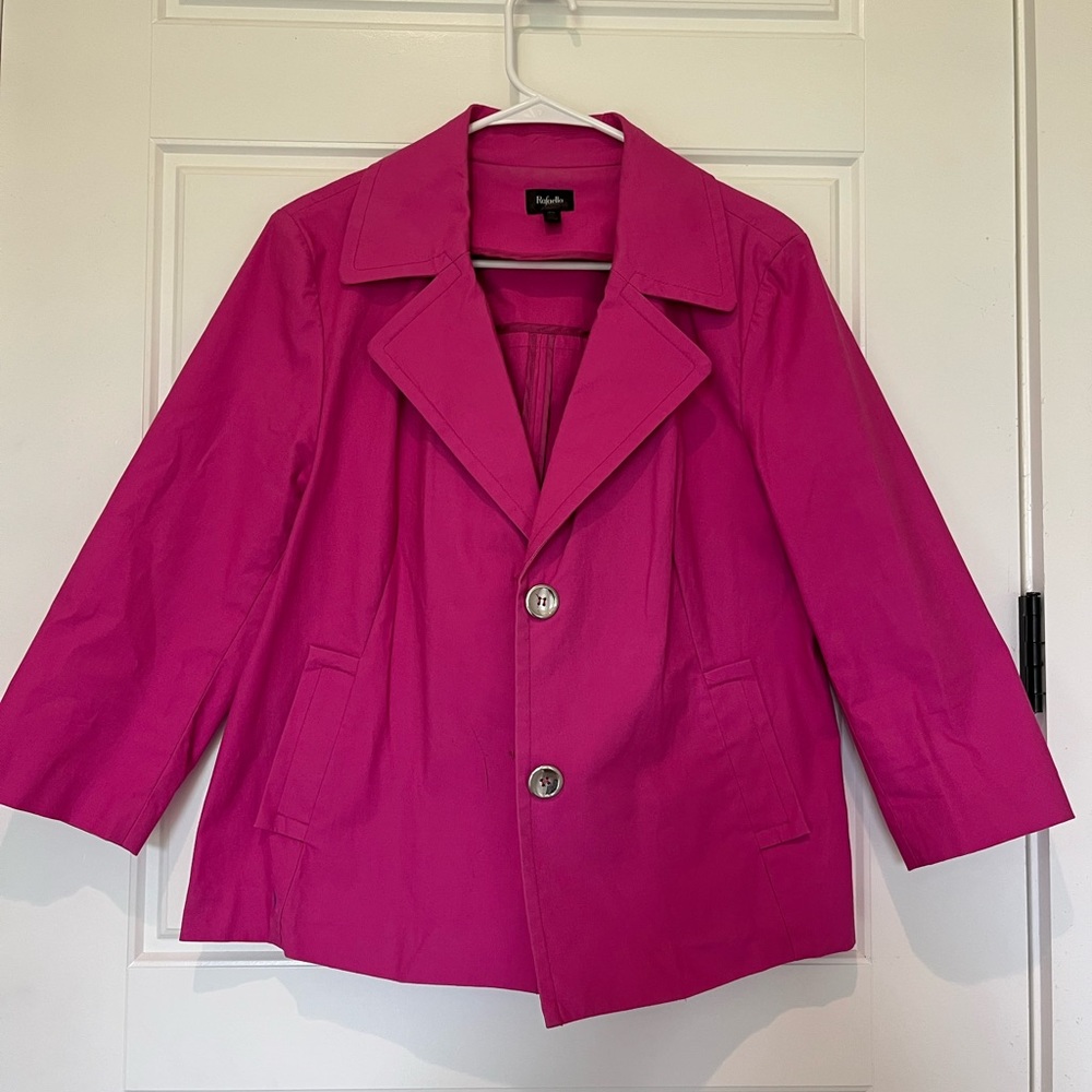 RAFAELLA STUDIO PINK BLAZER.  SIZE LARGE